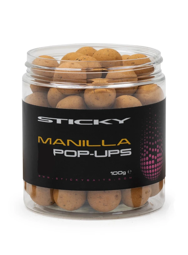 Sticky Baits Manilla Pop-Ups 12mm 100gr Pot 1 Sticky Baits Manilla Pop-Ups 12mm 100gr Pot