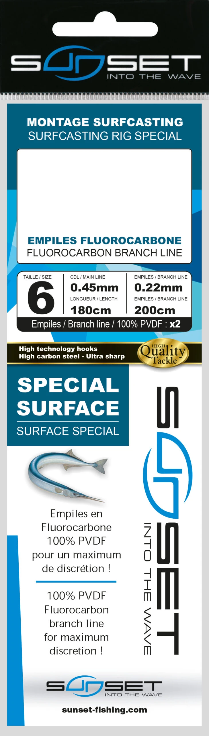 Sunset BDL Surfcasting RS Competition Special Surface Fluorocarbon Rig 2 Sunset BDL Surfcasting RS Competition Special Surface Fluorocarbon Rig - Afbeelding 2