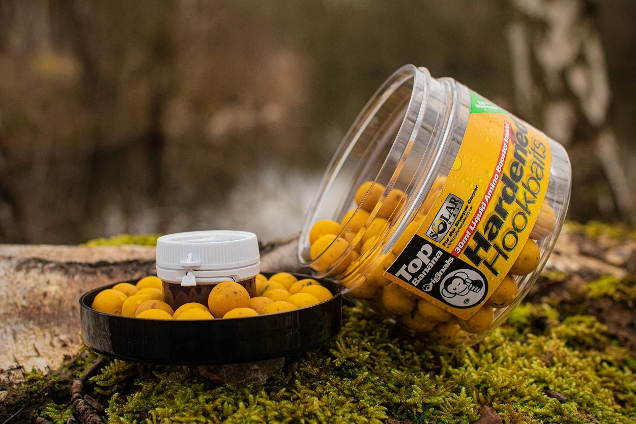 Solar Hardened Hook Baits + Amino Liquid 20Mm Top Banana 1 Solar Hardened Hook Baits + Amino Liquid 20Mm Top Banana