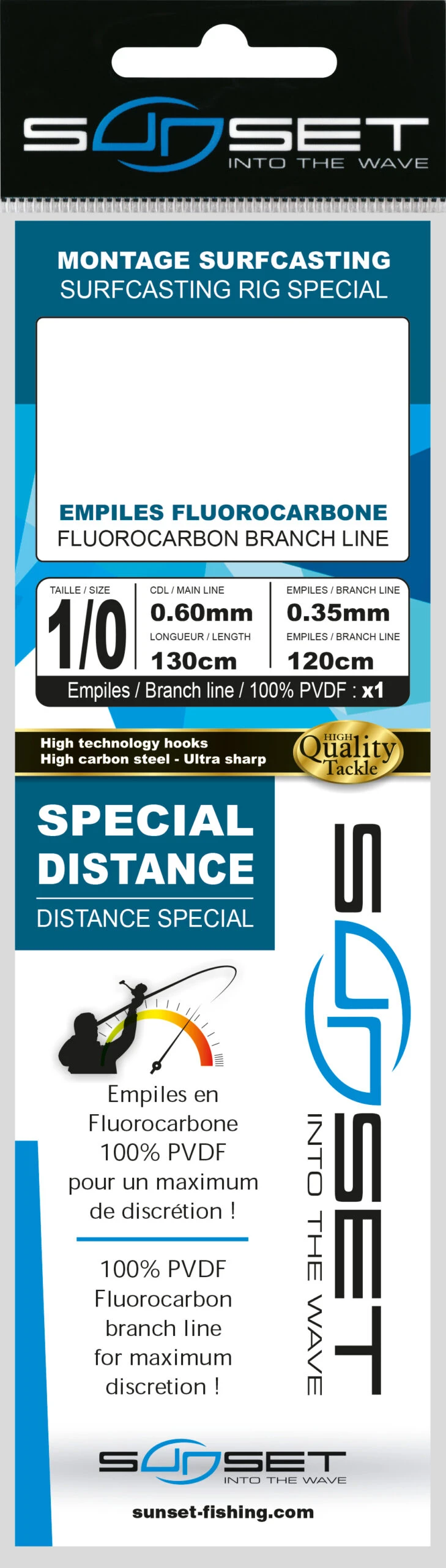 Sunset BDL Surfcasting RS Competition Special Long Distance Fluorocarbon Rig 0,60mm 130cm + 0,35mm 120cm Size 1/0 2 Sunset BDL Surfcasting RS Competition Special Long Distance Fluorocarbon Rig 0,60mm 130cm + 0,35mm 120cm Size 1/0 - Afbeelding 2