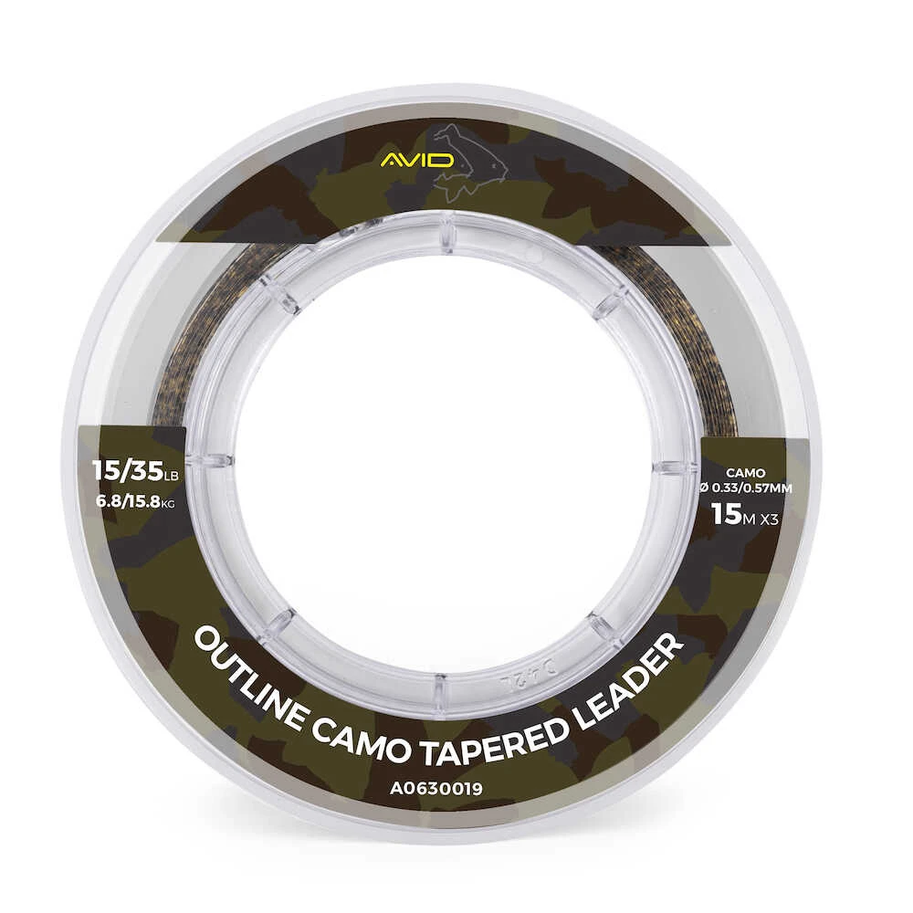 Avid Outline Camo Tapered Leader 0,37/0,57mm (3 Stuks) 1 Avid Outline Camo Tapered Leader 0,37/0,57mm (3 Stuks)