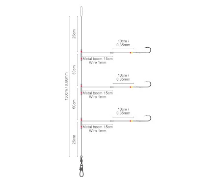 Spro Salt Rig 25 Metal Boom Worm #2 1 Spro Salt Rig 25 Metal Boom Worm #2