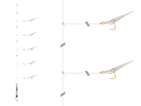 Daiwa GrandW. Herring-Rig Sabiki #10 Pink Glow 1 Daiwa GrandW. Herring-Rig Sabiki #10 Pink Glow